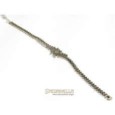 BRACCIALE oro bianco 18kt diamanti e zaffiri anni '60 original